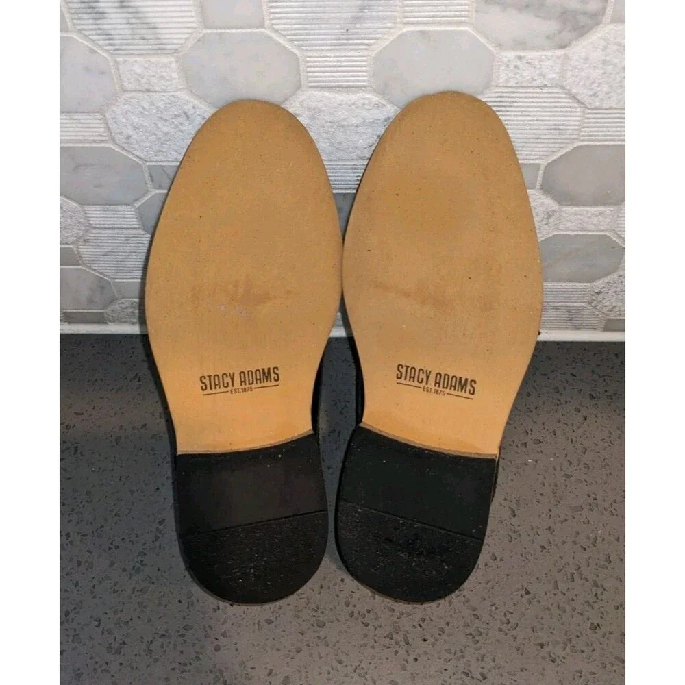 Stacy Adams Dickinson Boys Black Cap Toe Dress Shoes Size 11M
